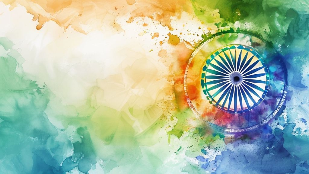 Stylized Indian Flag inspired background art for 26 jan republic day