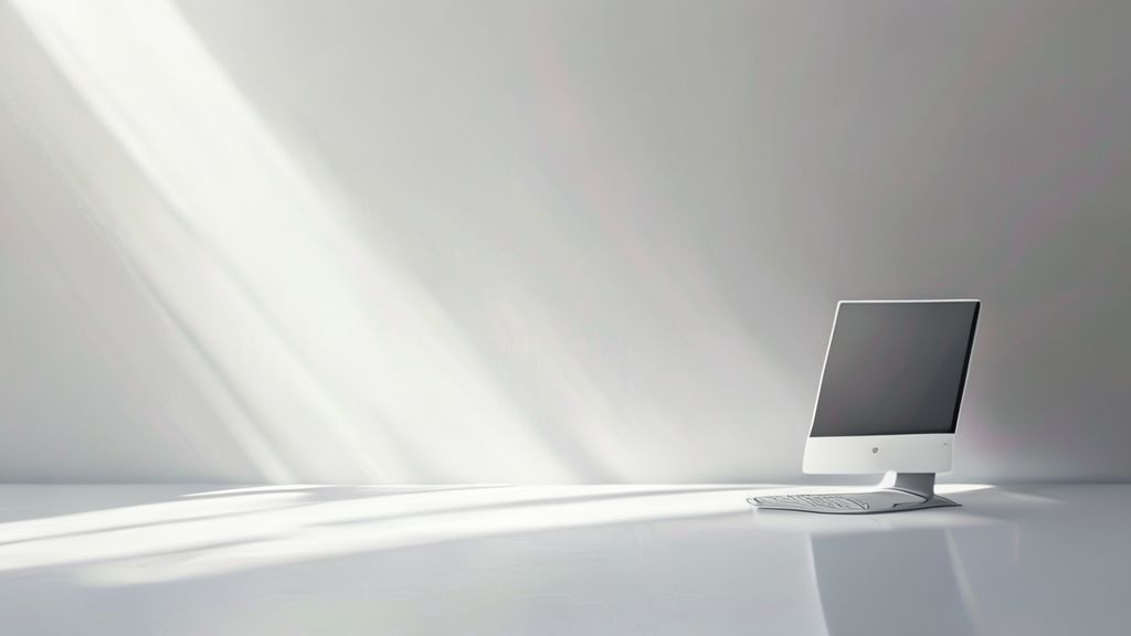 Minimalist White 4K desktop background image