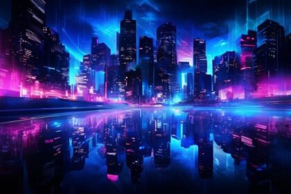 Cyberpunk Neon Abstract Amoled 4K Background