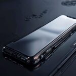 Cyberpunk phone wallpaper in minimalist white style