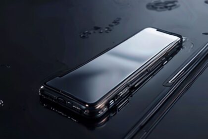 Cyberpunk phone wallpaper in minimalist white style