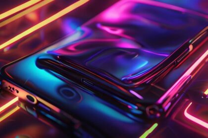3D Glossy Render Phone Wallpaper