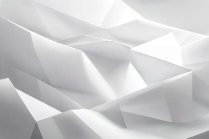 Minimalist white abstract geometric background