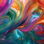 3D glossy nature abstract art wallpaper