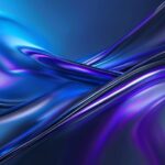 Dynamic 4K cool wallpaper featuring electric blue, violet, silver, metallic accents, and abstract luxury design.