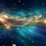 Free 4K luxury phone wallpaper with elegant abstract crystalline light patterns and iridescent gradients in sapphire and emerald.