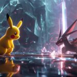 Luxury 4K Pokémon wallpaper featuring Pikachu and Charizard, high-definition digital art background, premium gaming aesthetic for desktop