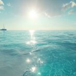4K luxury sea wallpaper, pristine ocean vista, azure waters, tranquil beach background, high-resolution ocean desktop image